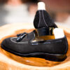 Black suede tassel loafer-03
