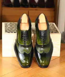 Olive Austerity Wintip Oxford - 01