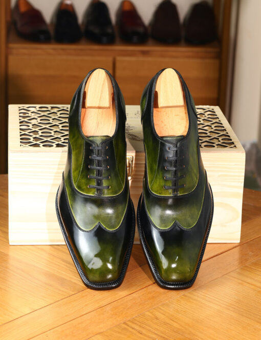 Olive Austerity Wintip Oxford - 01