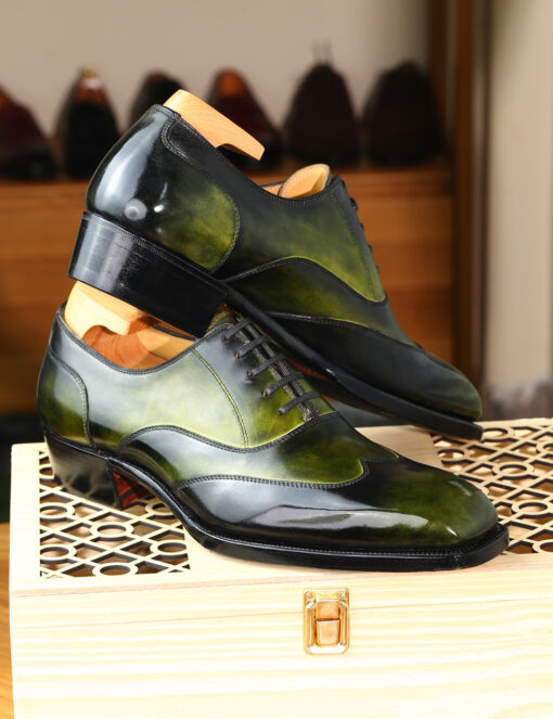 Olive Austerity Wintip Oxford - 03