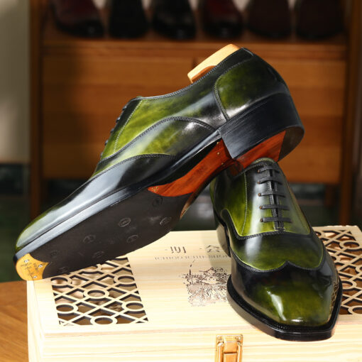 Olive Austerity Wintip Oxford - 05