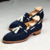 navy suede tassel loafer - 05