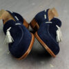 navy suede tassel loafer - 02